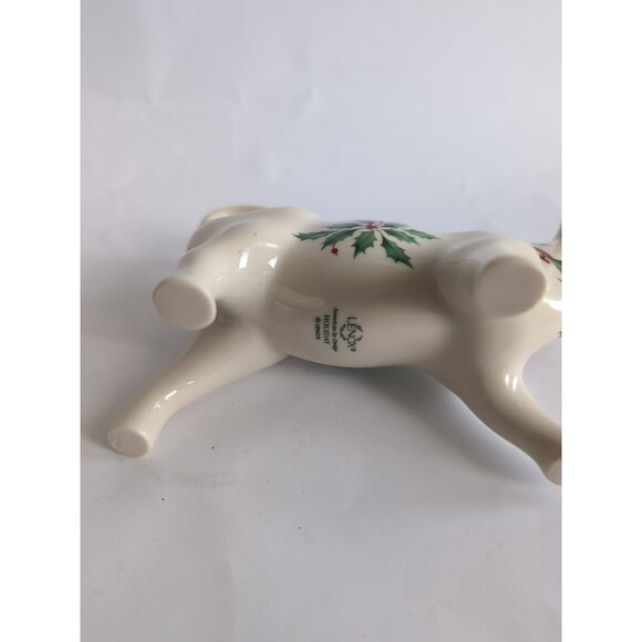Lenox Cow Creamer Christmas Holiday Server Holly - Picture 5 of 5